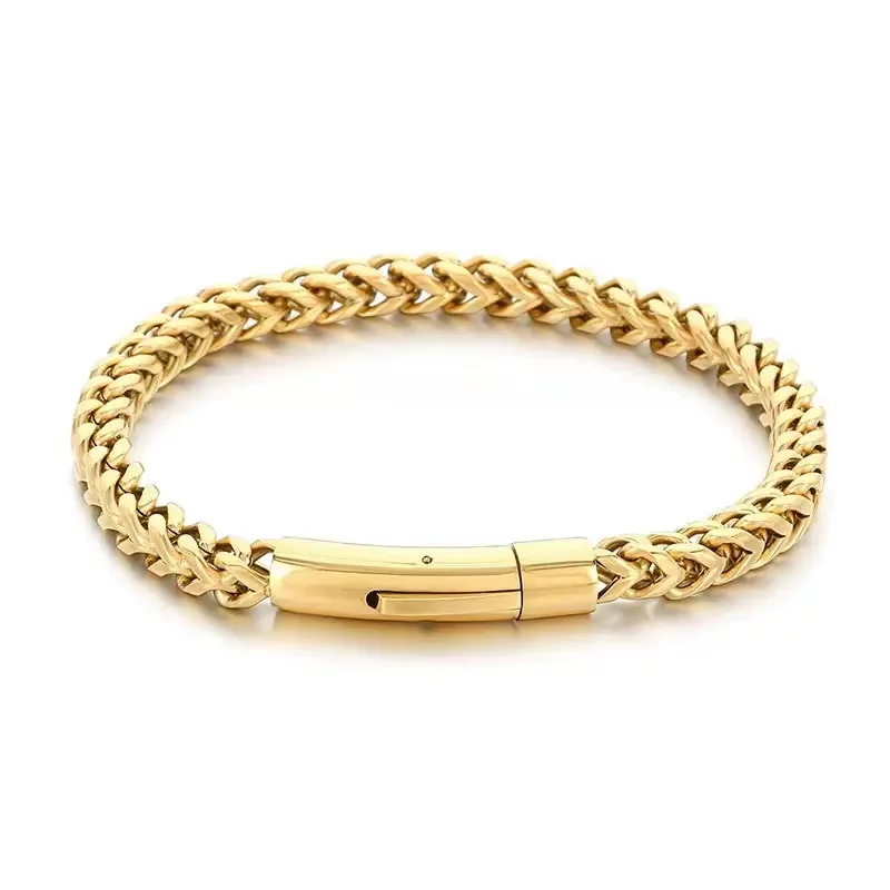 Bracelet chaîne cubaine doré