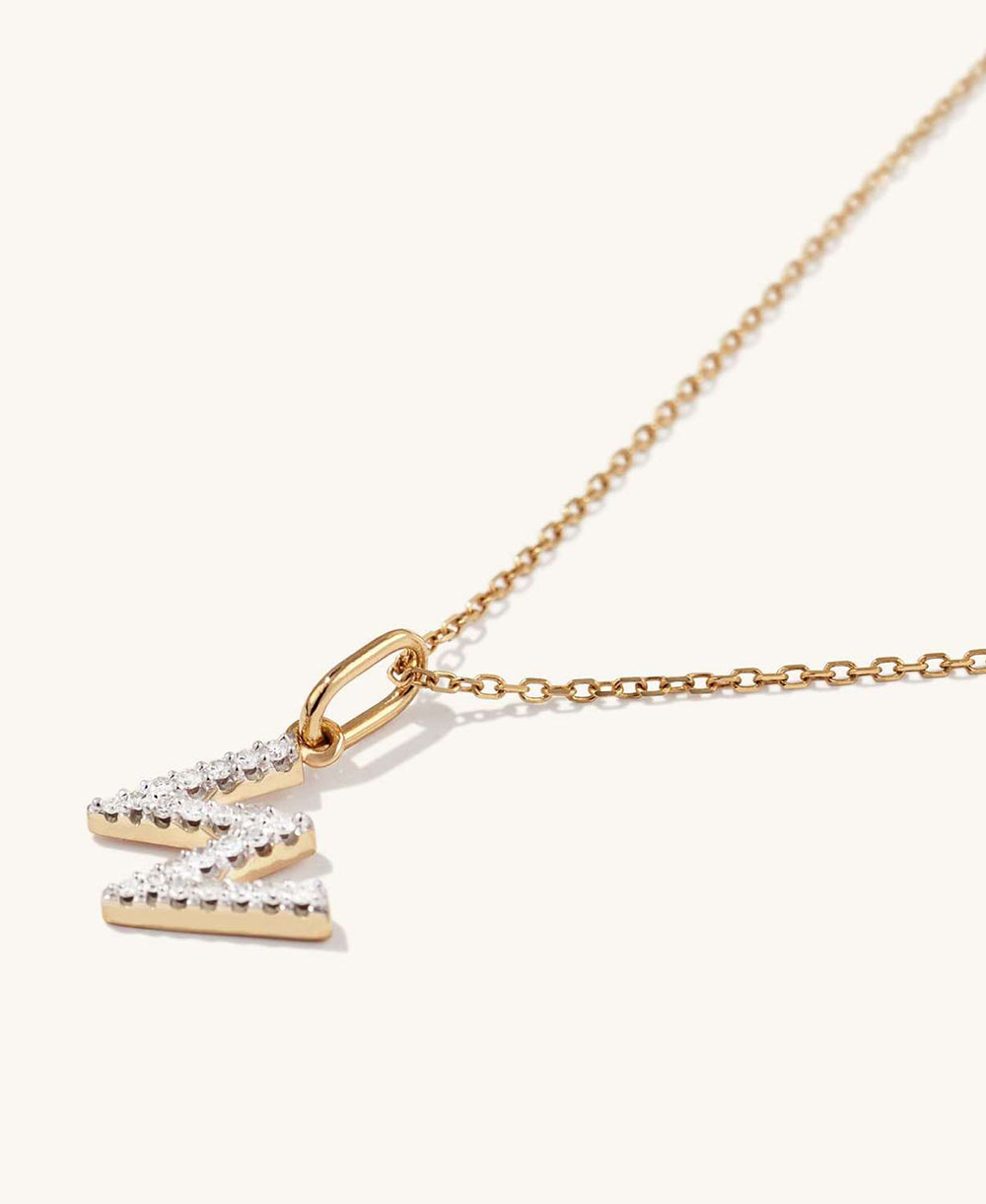 Pendentif lettre en diamants