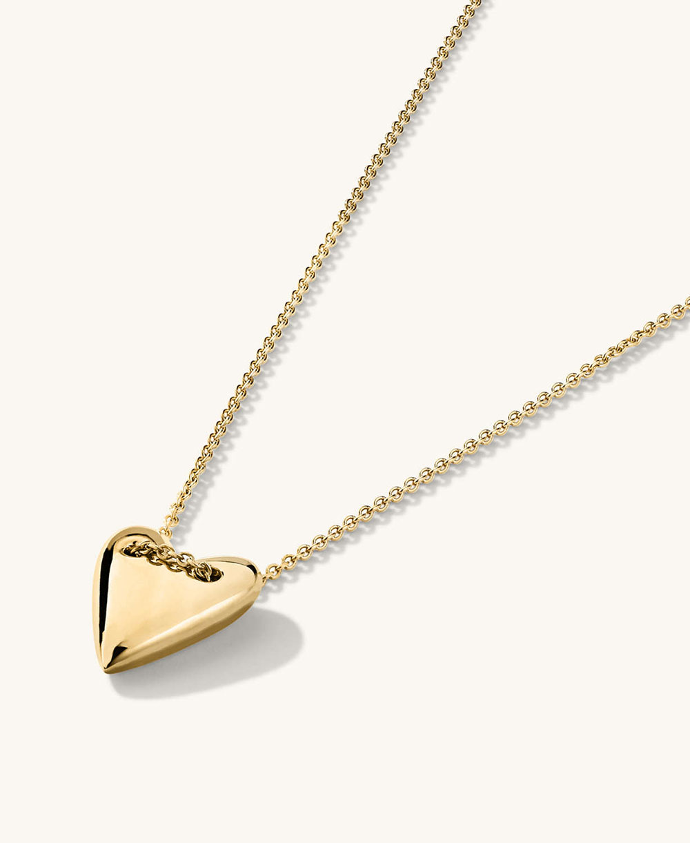 Collier pendentif cœur doré